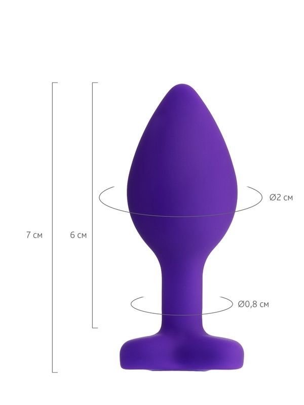 Diamond Heart Anal Plug Mor 7 cm 18 g 4
