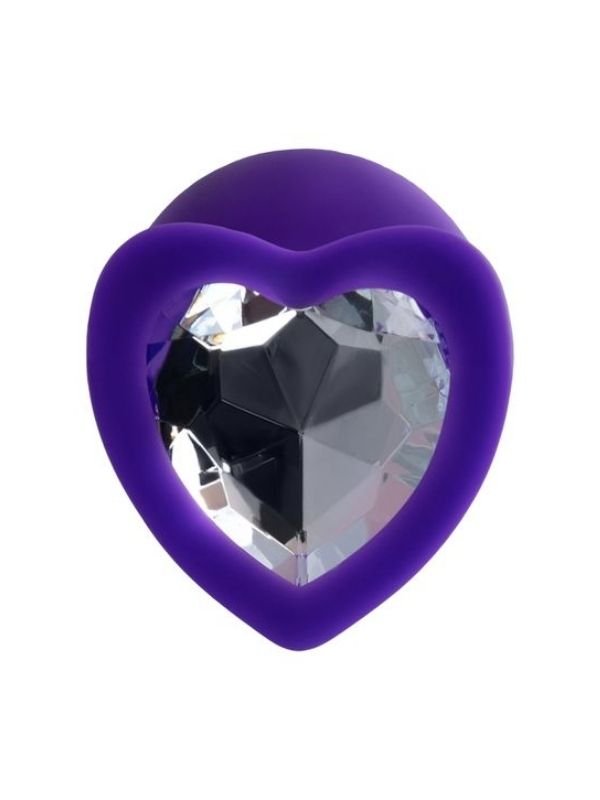 Diamond Heart Anal Plug Mor 8 cm 3