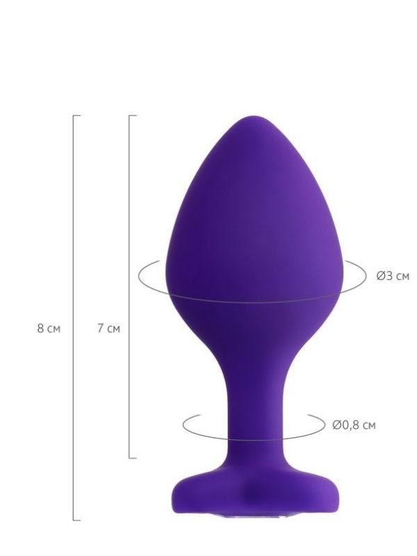 Diamond Heart Anal Plug Mor 8 cm 4