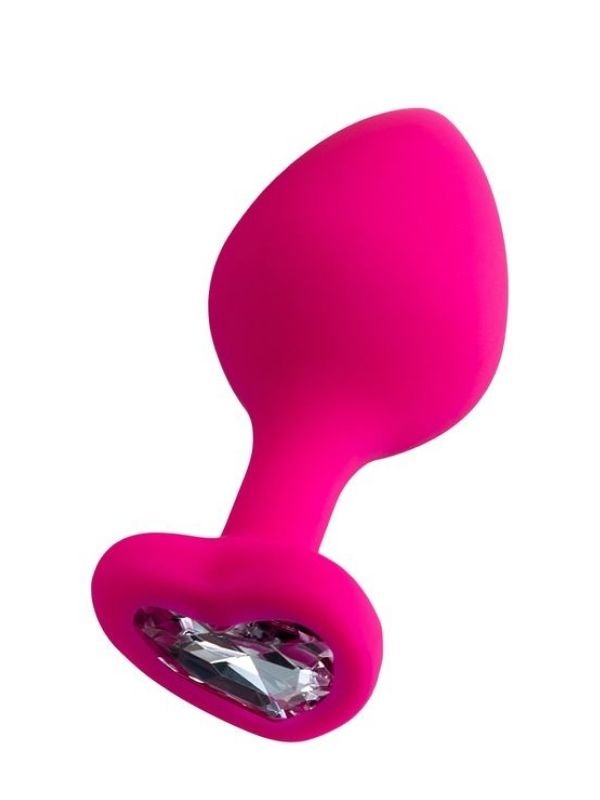Diamond Heart Anal Plug Pembe 8 cm 1
