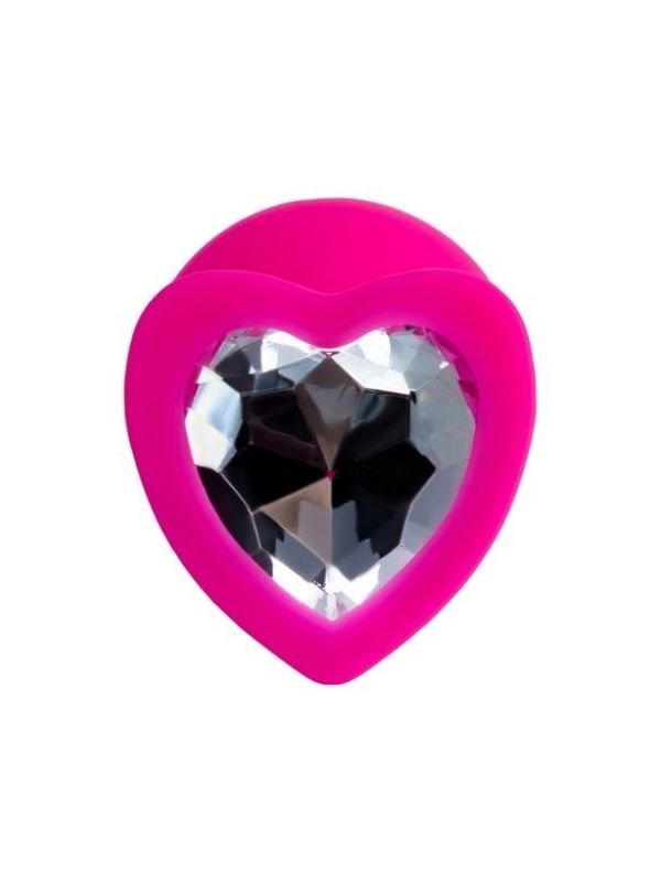 Diamond Heart Anal Plug Pembe 8 cm 2