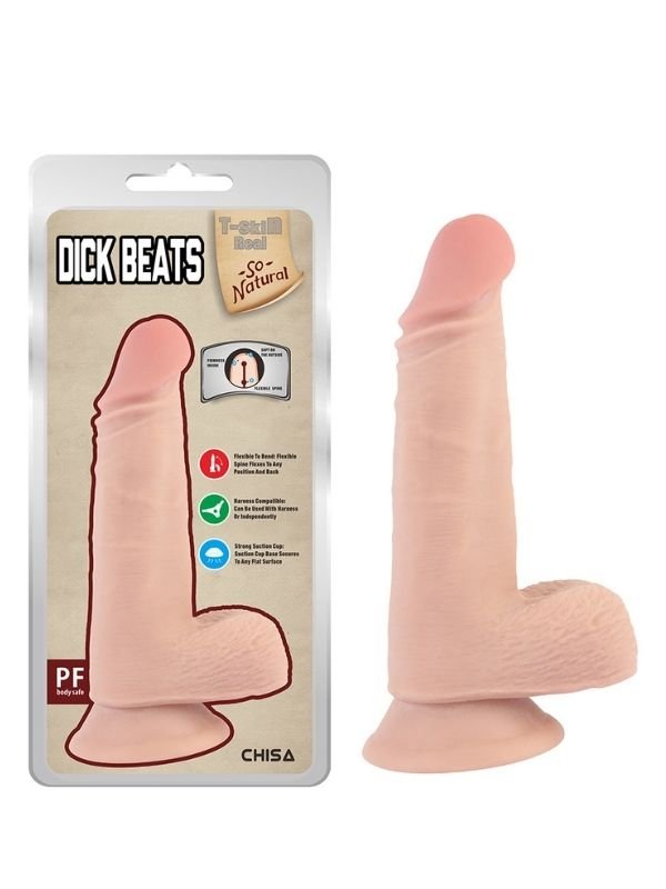 Dick Beats 18cm Kıkırdaklı Gerçekçi Dildo 1