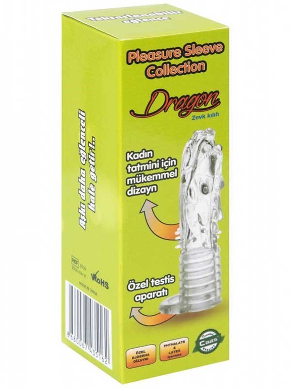 Dragon Testis Aparatlı Tırtıklı Penis Kılıfı 2