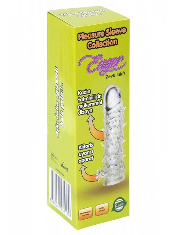 Eager Klitoris Uyarıcılı Tırtıklı Penis Kılıfı 2