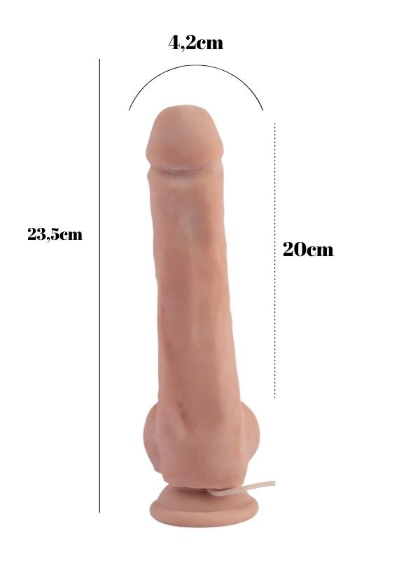 Extra Fun 23.5cm Kıkırdaklı Gerçekçi Realistik Vibratör 5