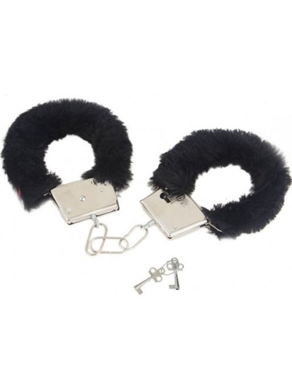 Censan Fetiş Fantezi Siyah Peluşlu Metal Kelepçe Fetiş Fantezi Siyah Peluşlu Metal Kelepçe 1