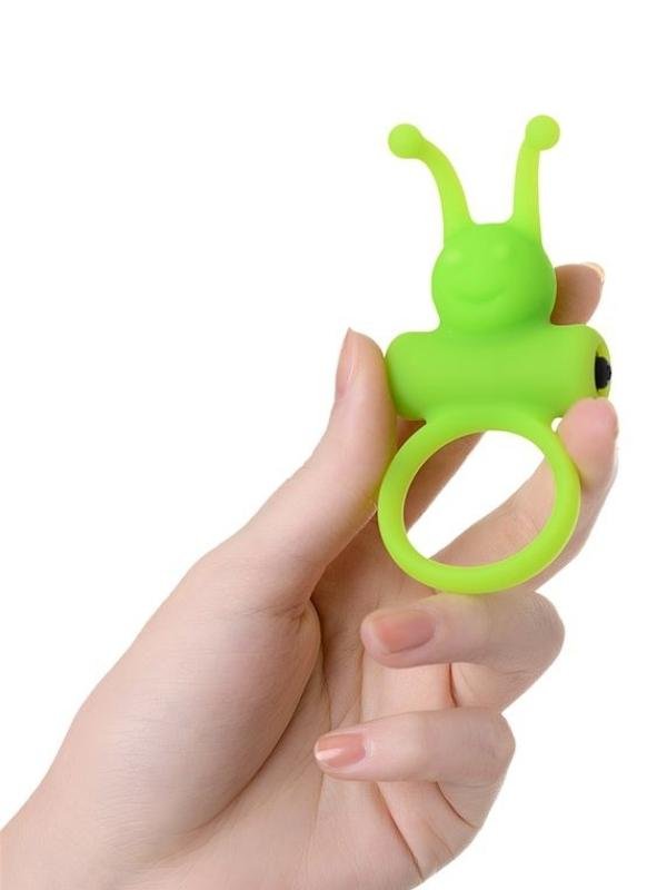 Flik Titreşimli Penis Halkası Yeşil 9,1 cm 4