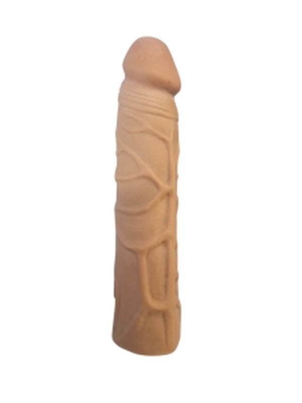 Gerçekçi Melez Penis Kılıfı Et Dokusunda 17 cm 4