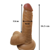 Gerçekçi Testisli Melez Dildo 16.5 cm 7