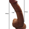Gerçekçi Testisli Melez Dildo 19 cm 7