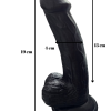 Gerçekçi Testisli Siyah Dildo 19 cm 7