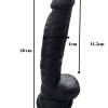 Gerçekçi Testisli Siyah Dildo 20 cm 7