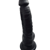 Gerçekçi Testisli Siyah Dildo 20 cm 9