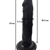 Gerçekçi Testissiz Siyah Dildo 21 cm 7