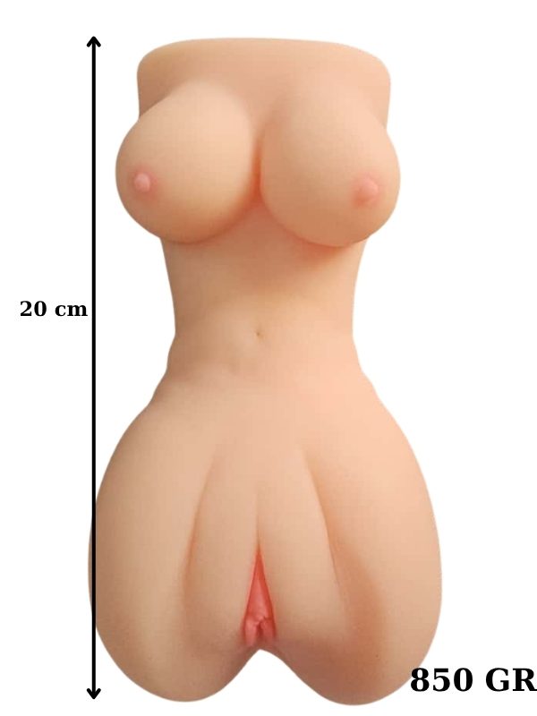 Göğüslü Çift Girişli Vajina Mastürbatör 850 Gr 2