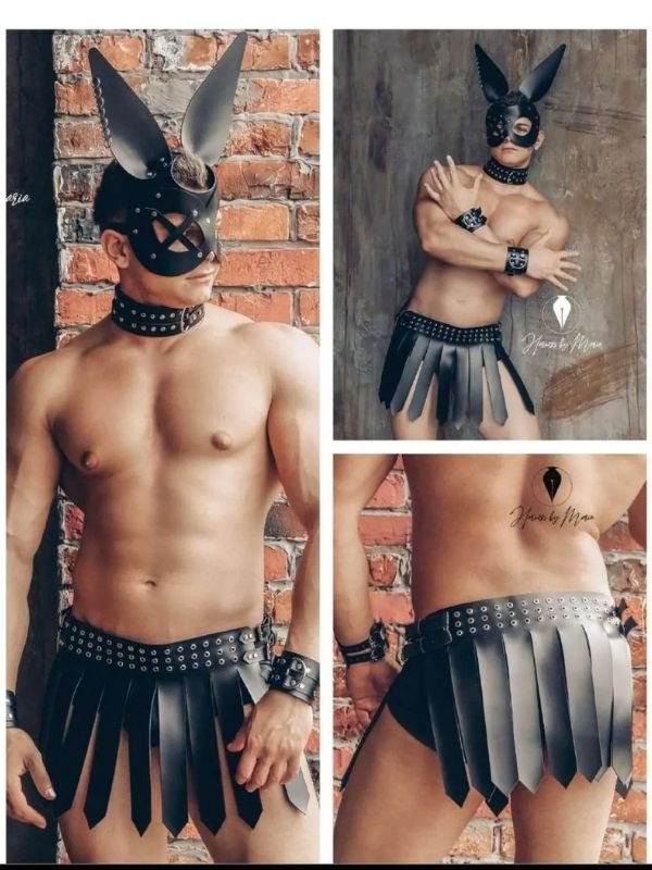 Harness Maskeli Erkek Fantezi Aksesuar 2