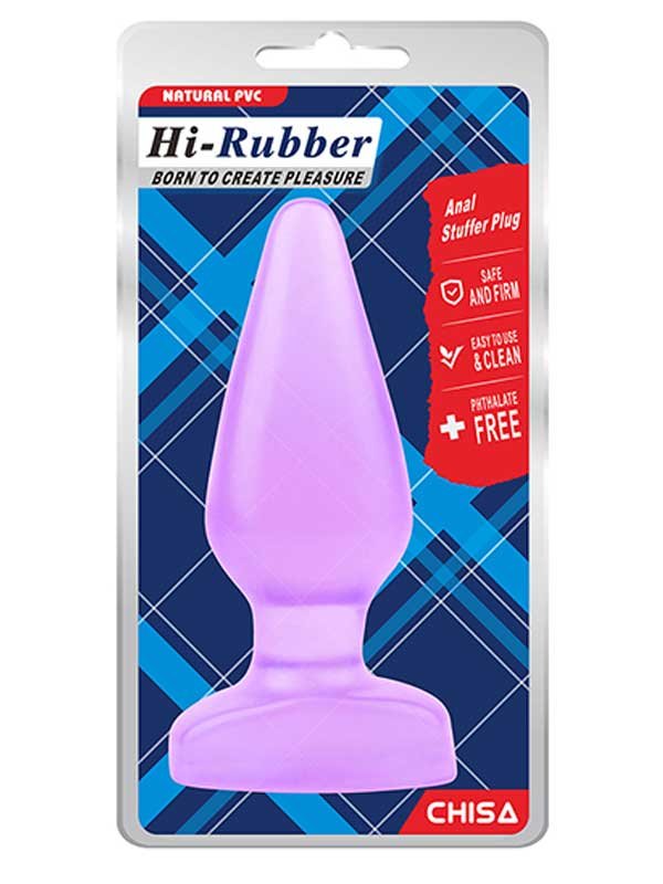 Hi-Rubber Şeffaf Jel Anal Tıkaç - Mor 16cm 2