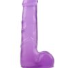 Hi-Rubber Şeffaf Jel Dildo - 19.5cm Mor 3