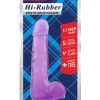 Hi-Rubber Şeffaf Jel Dildo - 19.5cm Mor 4