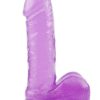 Hi-Rubber Şeffaf Jel Dildo - 19.5cm Mor 3