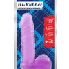 Hi-Rubber Şeffaf Jel Dildo - 19.5cm Mor 4