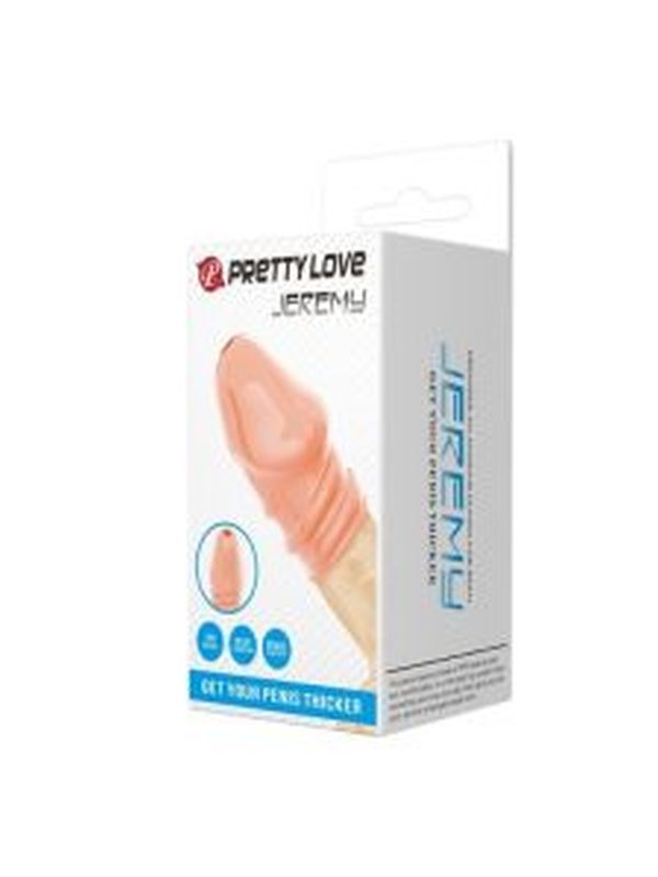 Jeremy Geciktirici ve Sertleştirici TPR Penis Kılıfı Ten Rengi 5