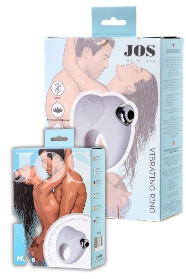 Jos Moys Titreşimli Beyaz Penis Halkası 5