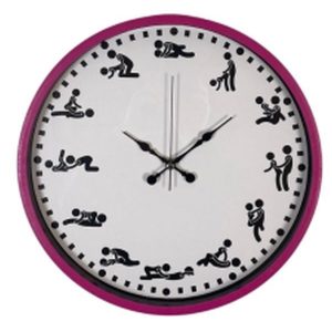 Kamasutra Temalı (Pozizyonlu) Duvar Saati Pembe