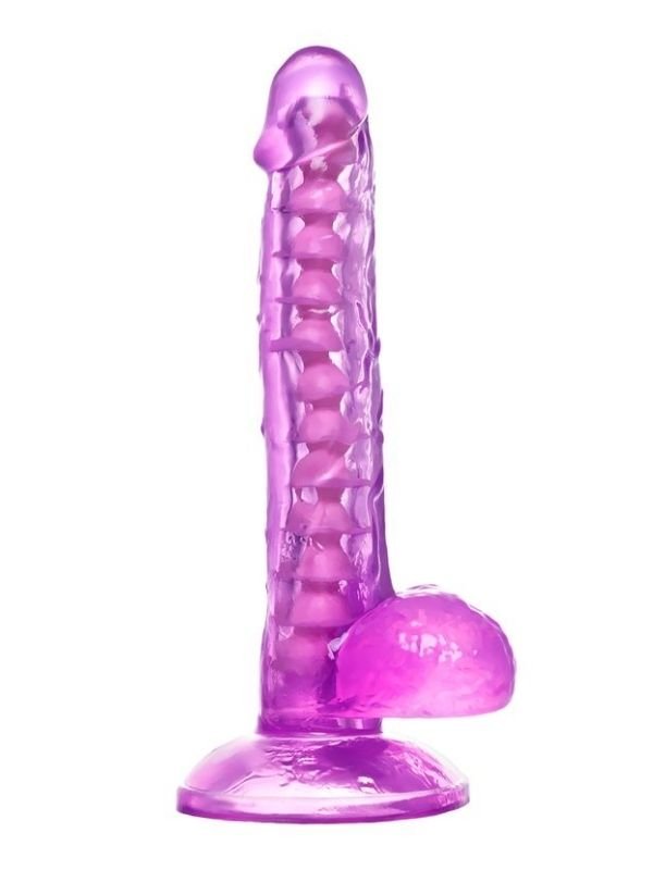 Kıkırdaklı Jel Dildo Celiam, TPE, mor, 20,5 cm 1