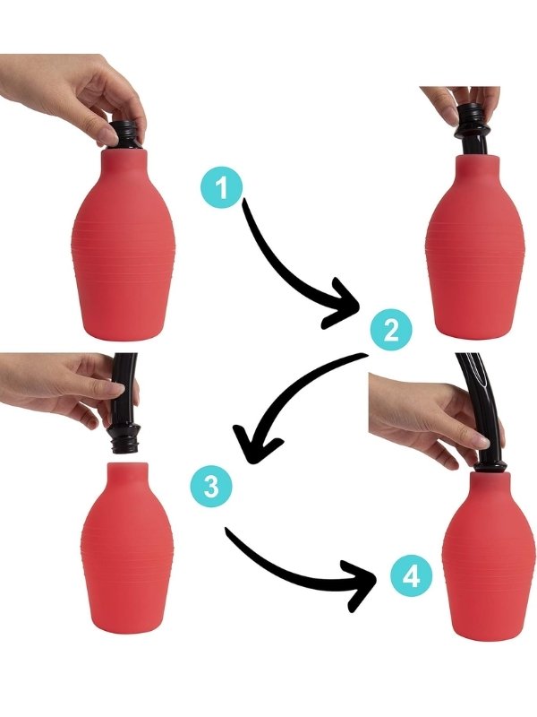 Kırmızı Anal Temizlik Pompası XL 4