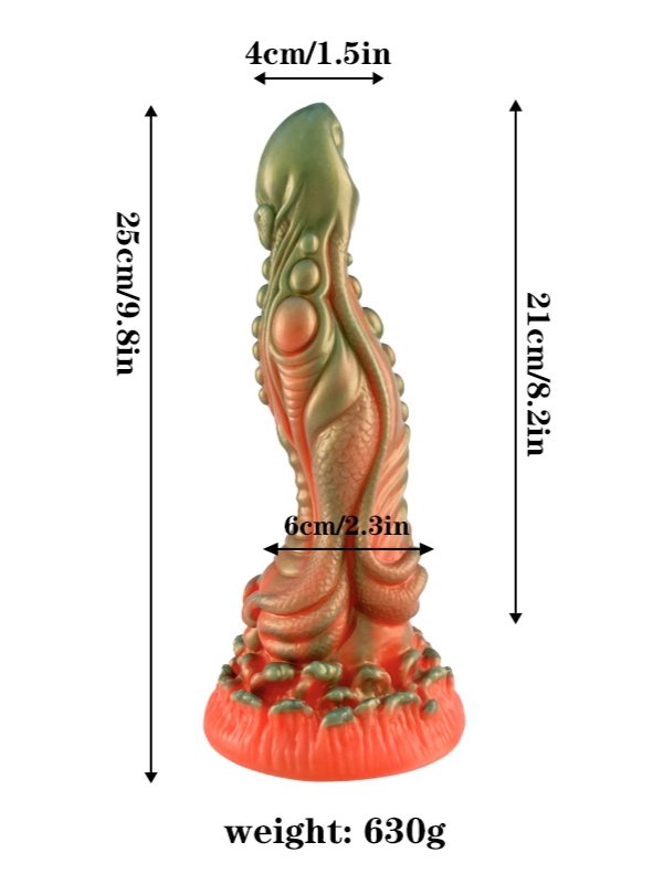 Kırmızı Yeşil Canavar Dildo Model 5 1