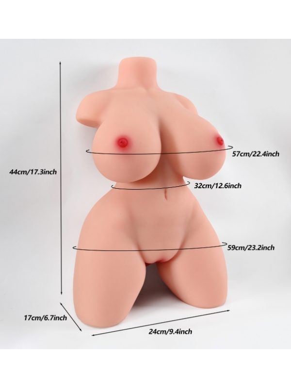 L-Join Gerçekçi 44 Cm Yarım Vücut Vajina Mastürbatör 2