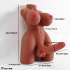 L-Join Gerçekçi 5.5 Kg Brown (Melez) Yarım Vücut Trans Vajina Mastürbatör Dildo 7