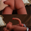 L-Join Gerçekçi 5.5 Kg Brown (Melez) Yarım Vücut Trans Vajina Mastürbatör Dildo 8