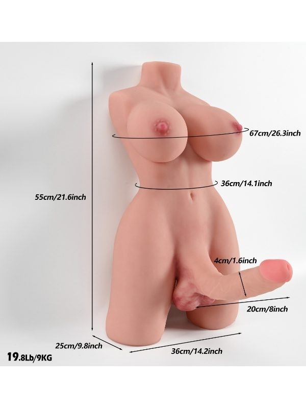 L-Join Gerçekçi 9 Kg Yarım Vücut Trans Vajina Penis Mastürbatör 2
