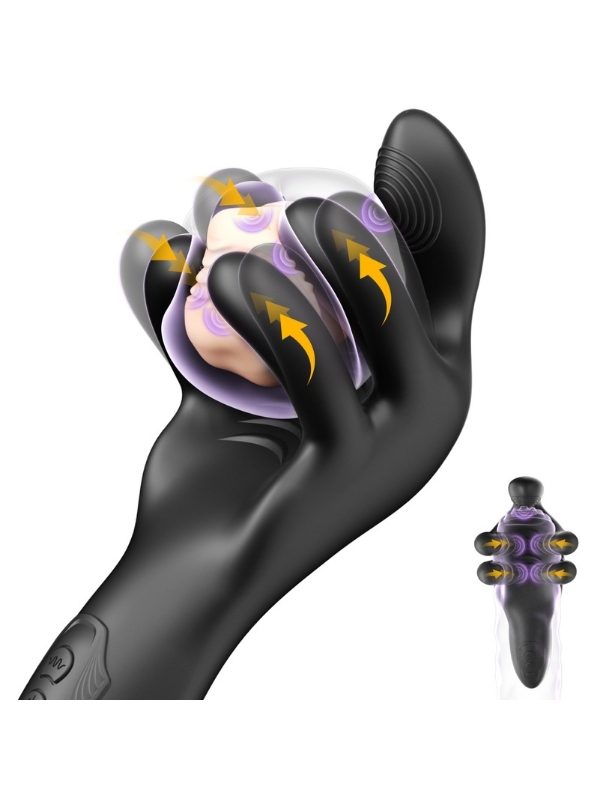 LongZ-Black – Erkekler için 10 Modlu Titreşimli ve 10 Modlu Sıkma Fonksiyonlu Mastürbatör 1