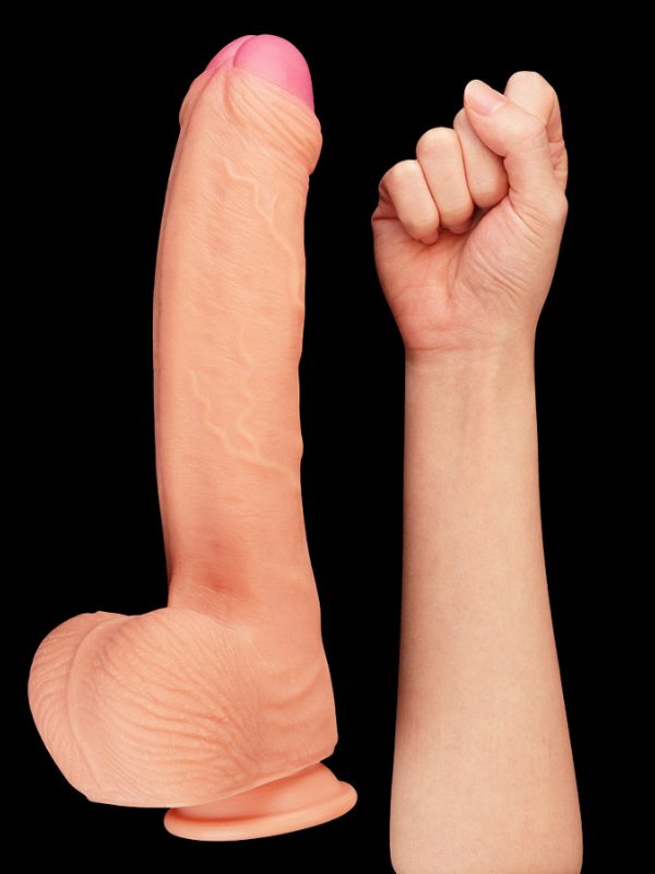 Lovetoy 11 İnç Dual Layer Platinum Silicone Cock 2