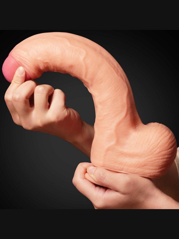 Lovetoy 11 İnç Dual Layer Platinum Silicone Cock 3