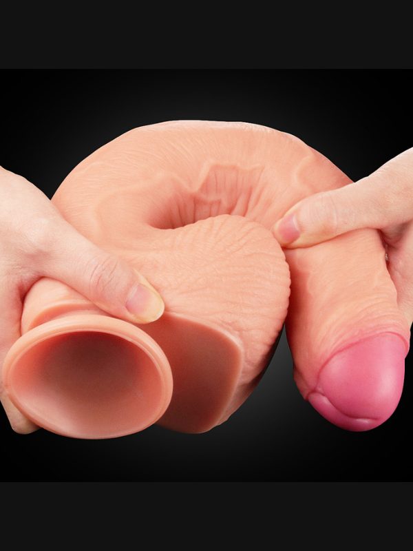 Lovetoy 11 İnç Dual Layer Platinum Silicone Cock 4