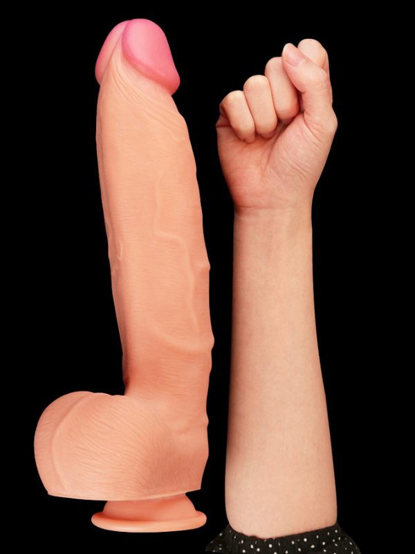 Lovetoy 12 İnç Dual Layered Platinum Silicone Cock 2