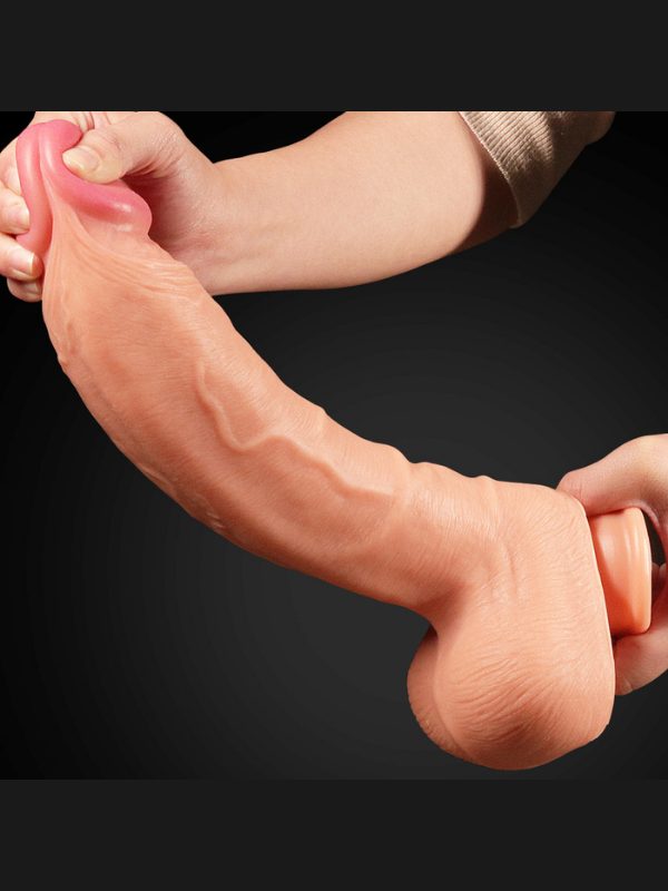 Lovetoy 12 İnç Dual Layered Platinum Silicone Cock 3