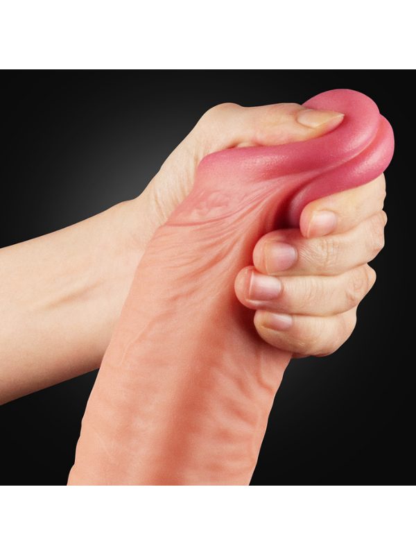 Lovetoy 12 İnç Dual Layered Platinum Silicone Cock Dildo 4