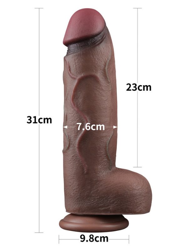 Lovetoy 12 İnç Dual Layered Silicone Cock XXL 5