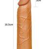 Lovetoy Add 1" Pleasure X Tender Penis Sleeve Brown 10