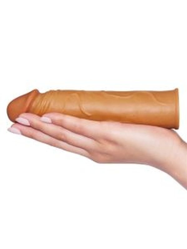 Lovetoy Add 1" Pleasure X Tender Penis Sleeve Brown 4