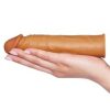 Lovetoy Add 1" Pleasure X Tender Penis Sleeve Brown 9