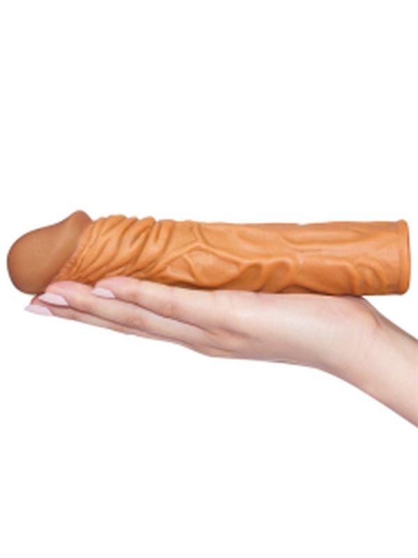 Lovetoy Add 2" Pleasure X Tender Penis Sleeve Brown 3
