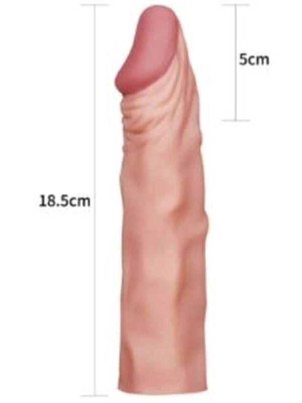 Lovetoy Add 2" Pleasure X Tender Penis Sleeve Flesh 5