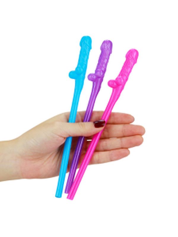 Lovetoy Jokes & Parties Original Willy Straws – Pack of 9 Dildo Pipet 1