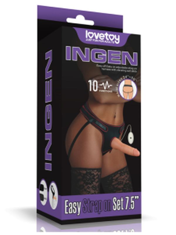 Lovetoy Vibrating Easy Strapon Set 7.5 İnç Belden Bağlamalı 1